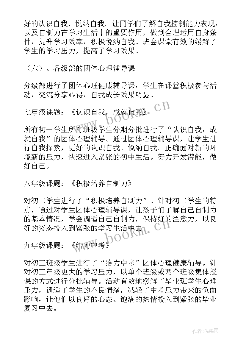 家长心理健康教育培训心得 心理健康教育月活动总结(优秀10篇)