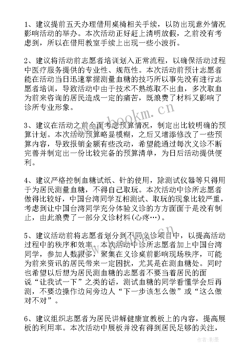 社区义诊活动 社区义诊活动总结(汇总5篇)