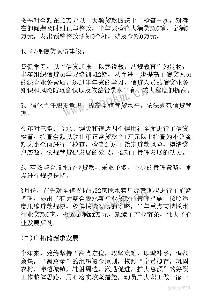 最新银行信贷员个人工作总结范例 银行信贷员个人工作总结(实用5篇)