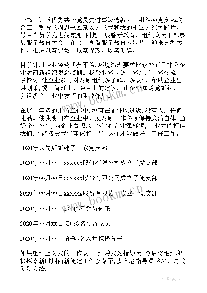 两新组织党建工作问题 两新组织党建工作总结(模板5篇)