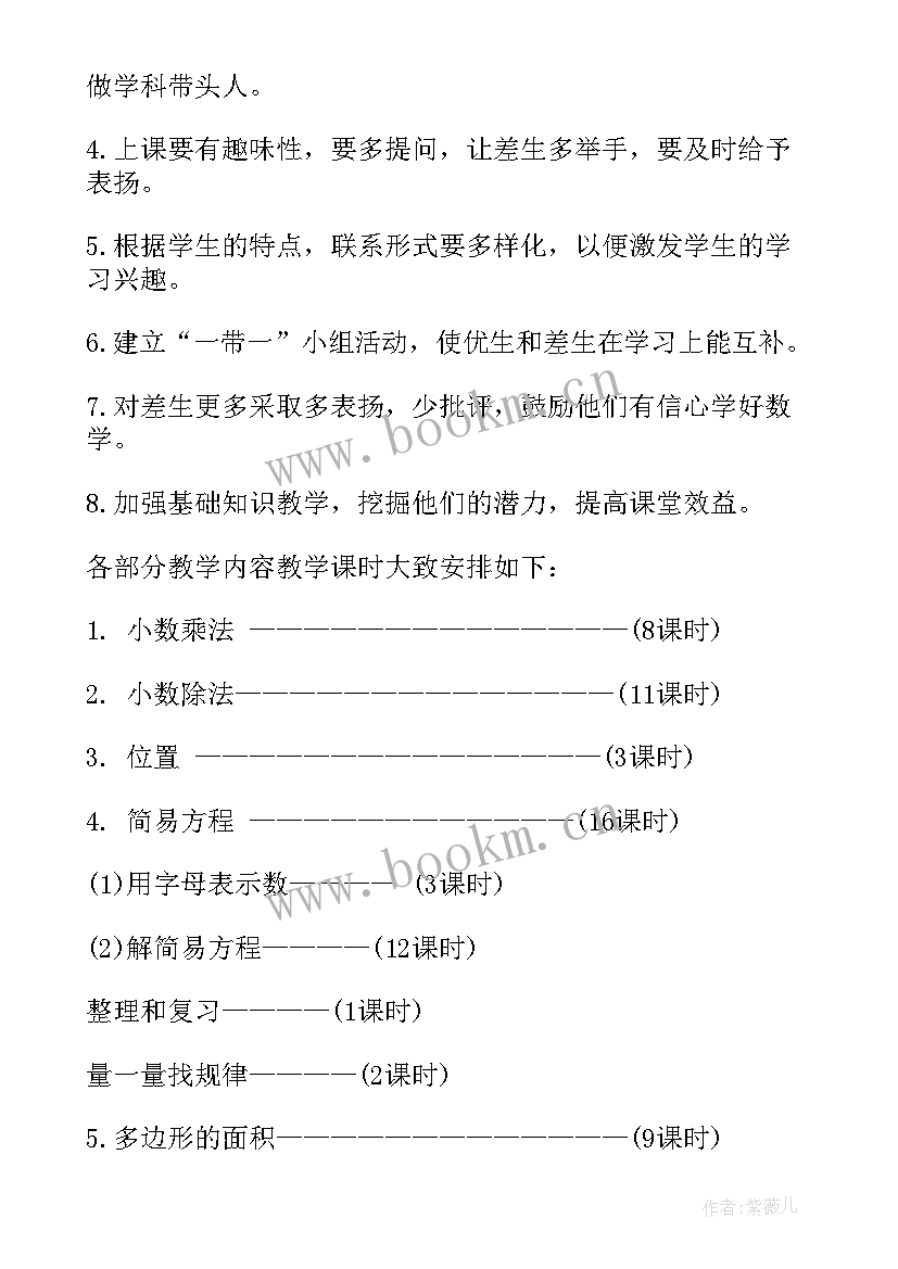 五年级上学期数学教学工作总结 小学五年级上学期数学教师工作计划(实用6篇)