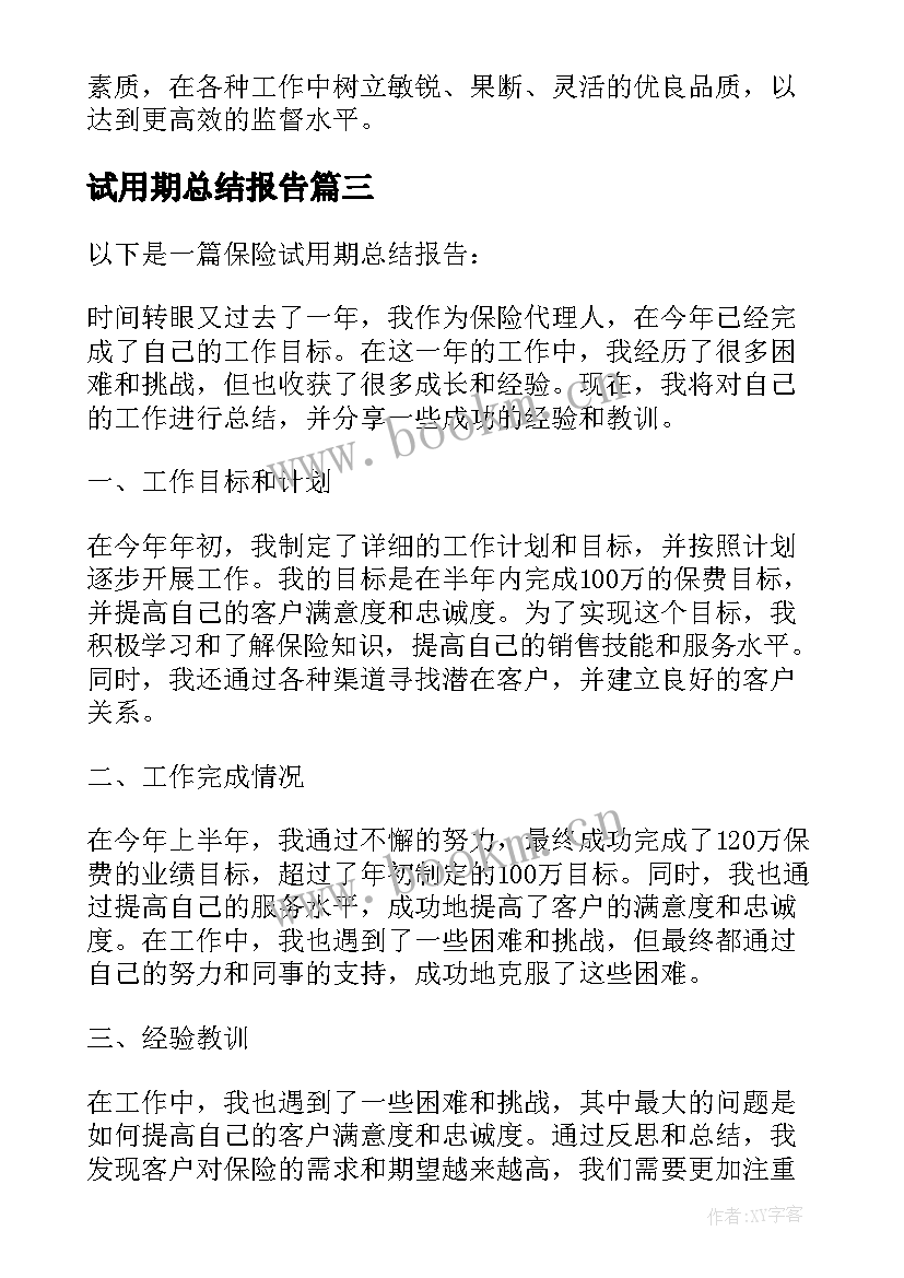 2023年试用期总结报告(大全5篇)