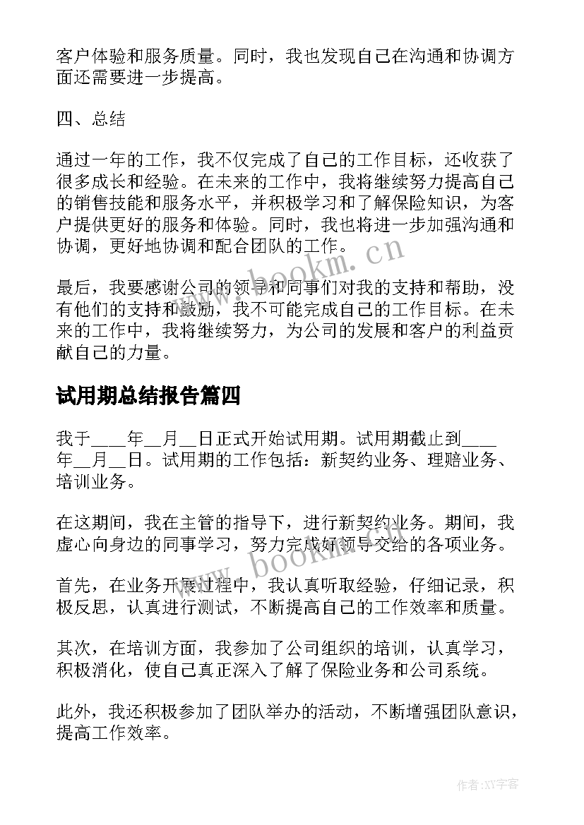 2023年试用期总结报告(大全5篇)