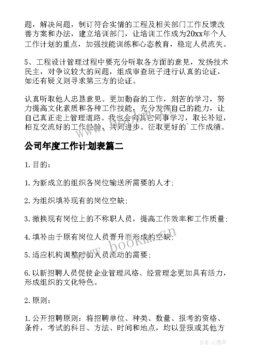 2023年公司年度工作计划表 公司年度工作计划(实用7篇)