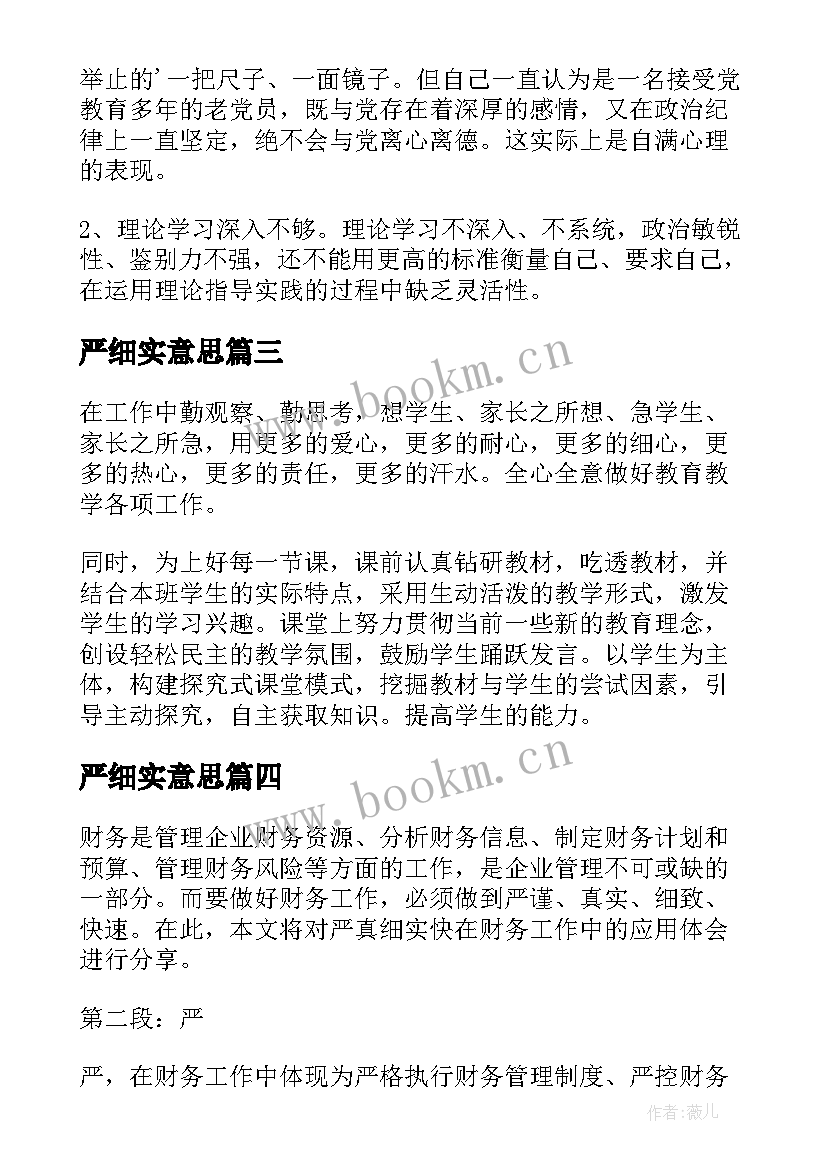 严细实意思 严真细实快中细心得体会(精选5篇)