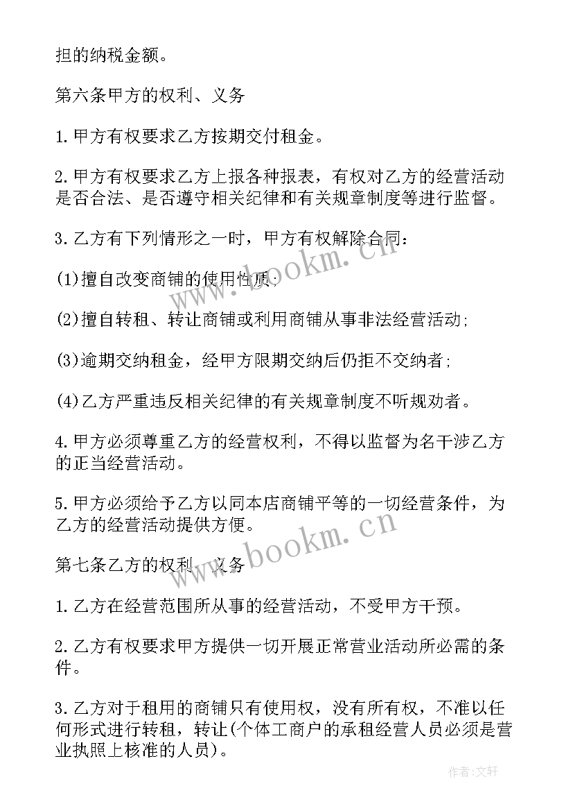 2023年商铺合同样板(大全5篇)