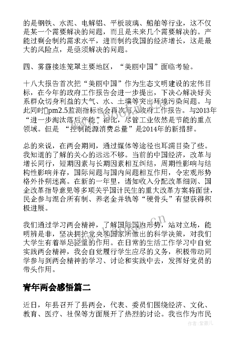 2023年青年两会感悟(优质6篇)