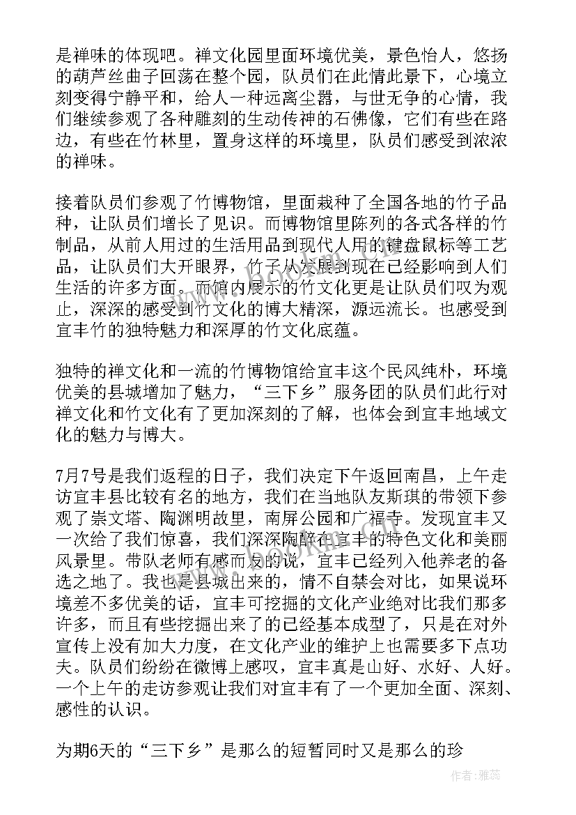 三下乡实践总结 三下乡社会实践总结(模板8篇)