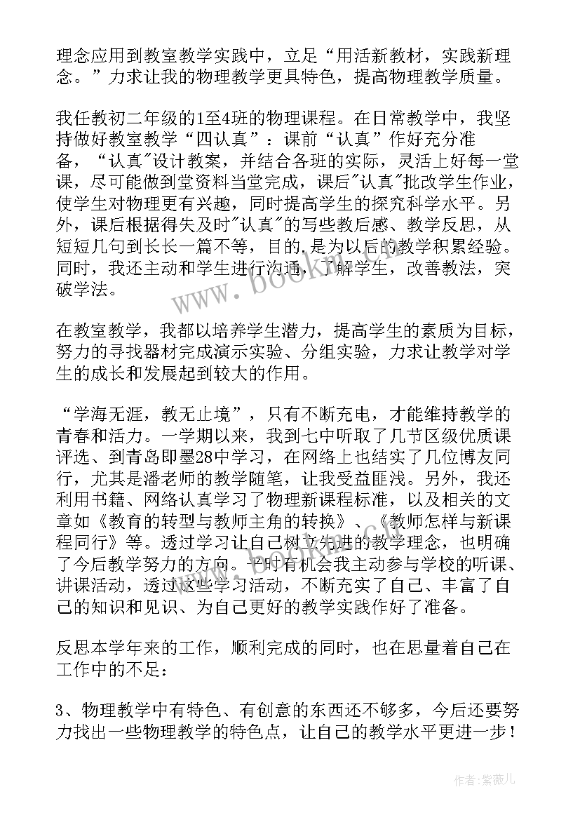 物理教学工作总结个人(实用5篇)