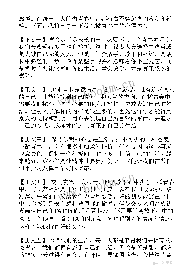 最新五一劳动节采访记录 微青春心得体会(实用8篇)