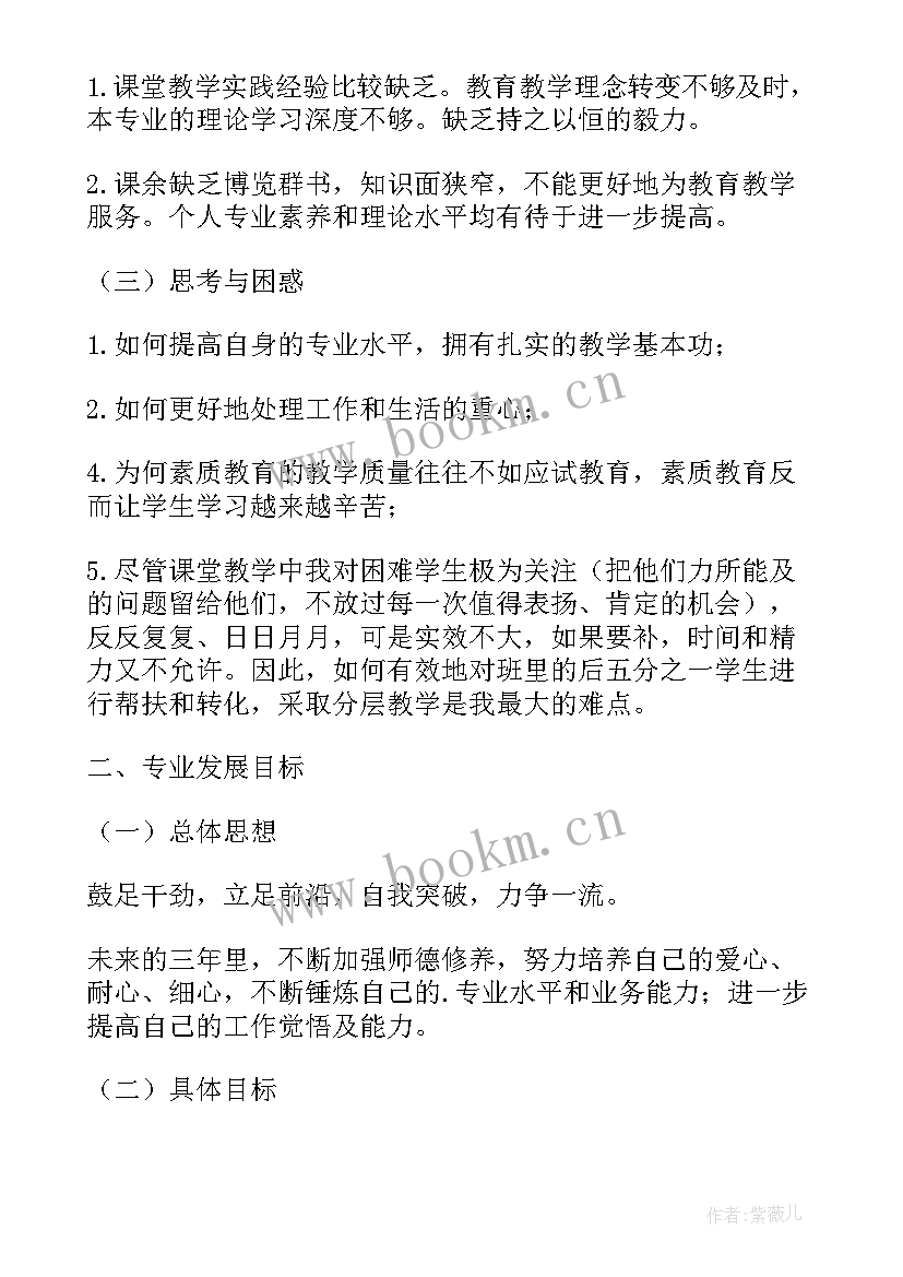 信息技术教师个人发展规划表 教师个人专业发展规划学习计划(模板7篇)