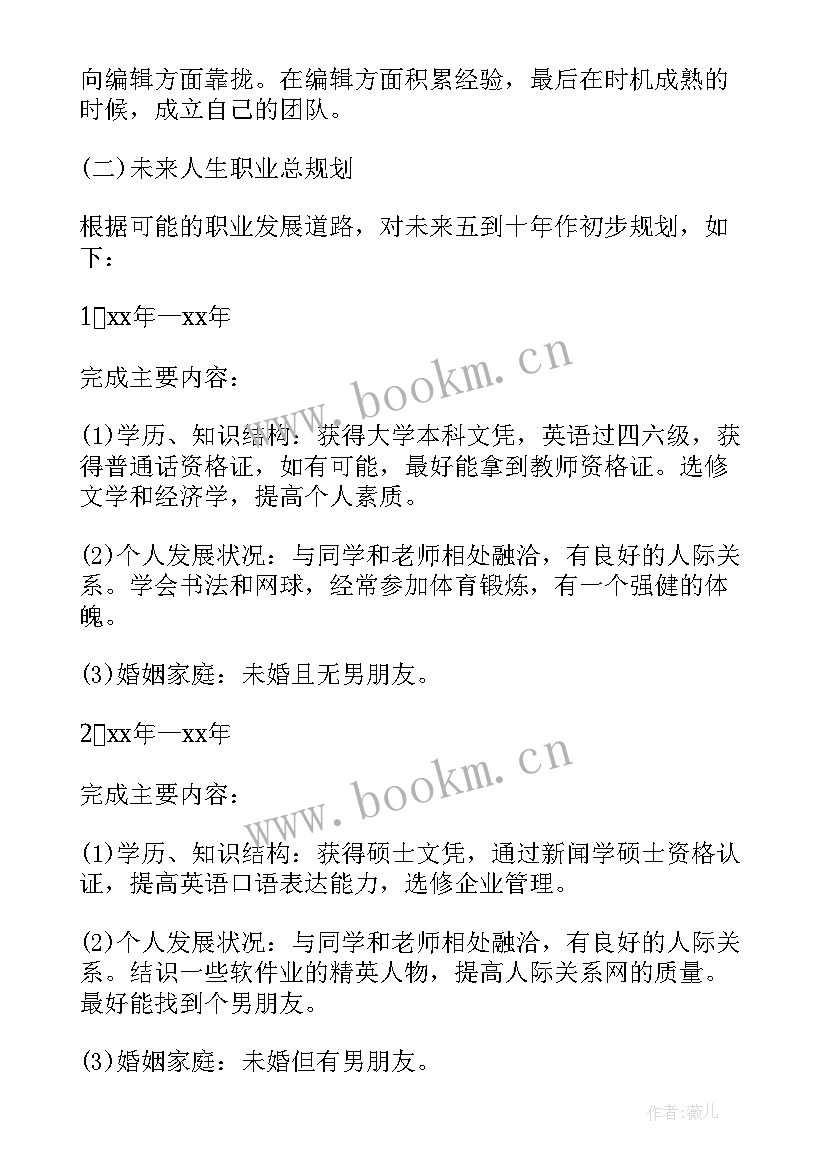 电商大学生职业规划论文 新闻专业大学生职业生涯规划(优质10篇)