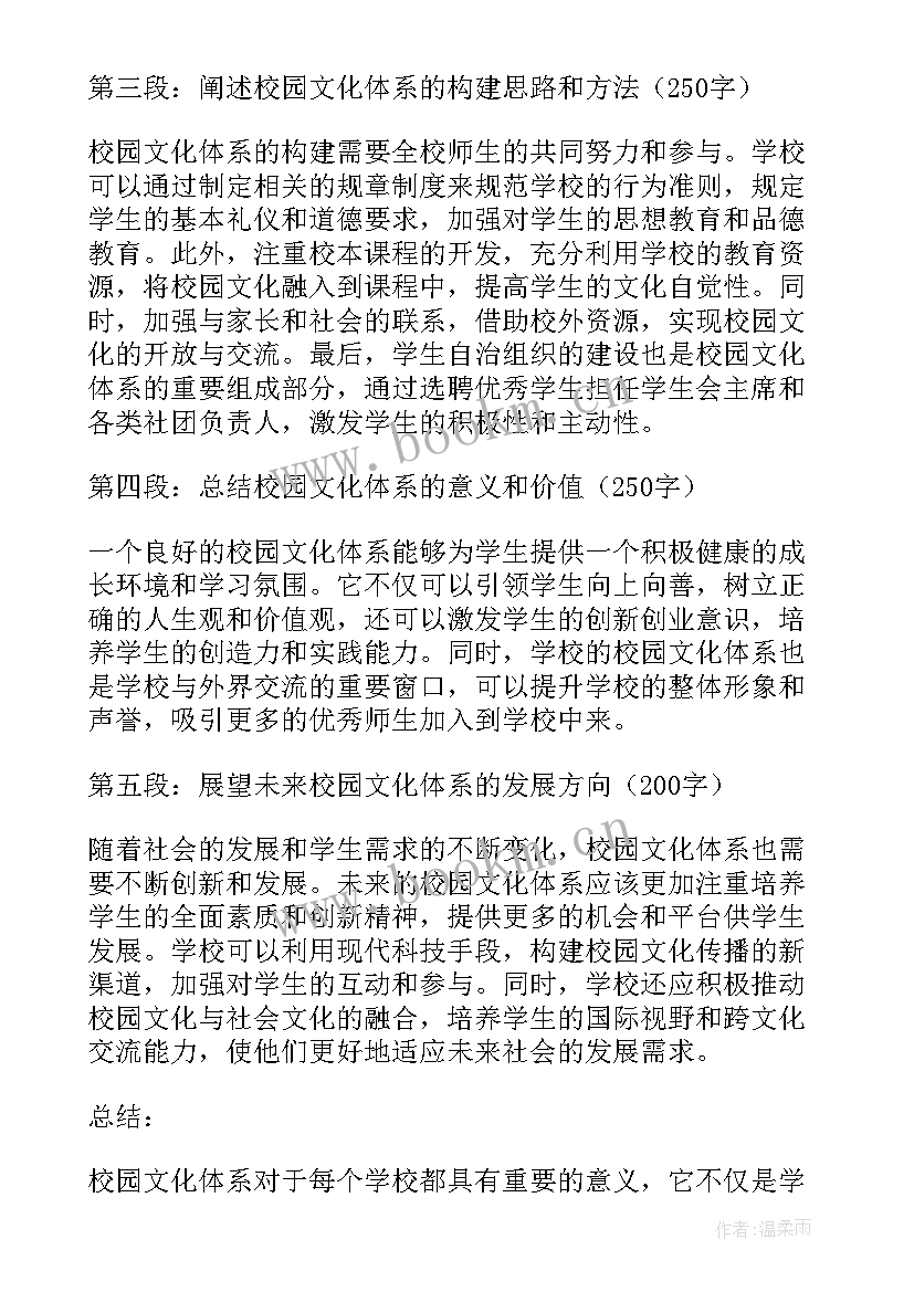 校园文化总结(大全5篇)