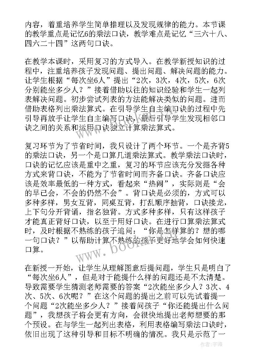 最新苏教版二年级数学全册教学反思(优秀7篇)