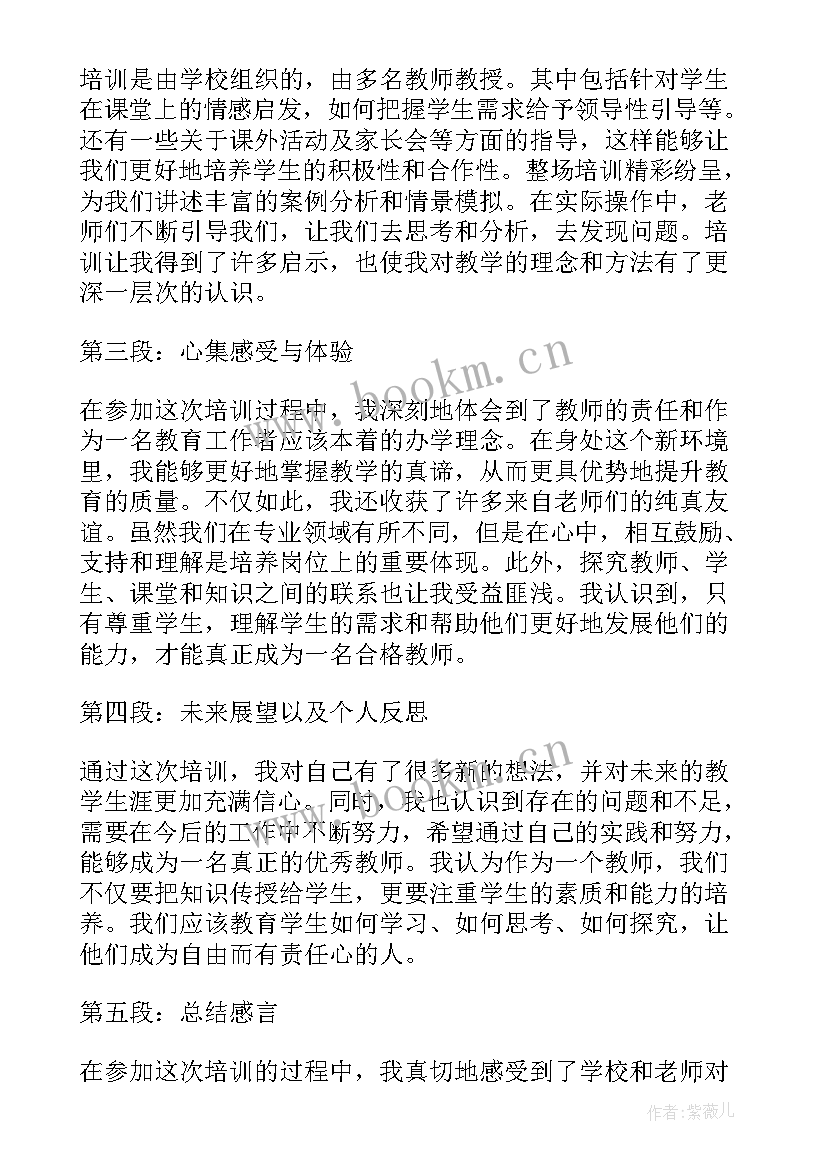 2023年学校老师培训心得体会(模板5篇)