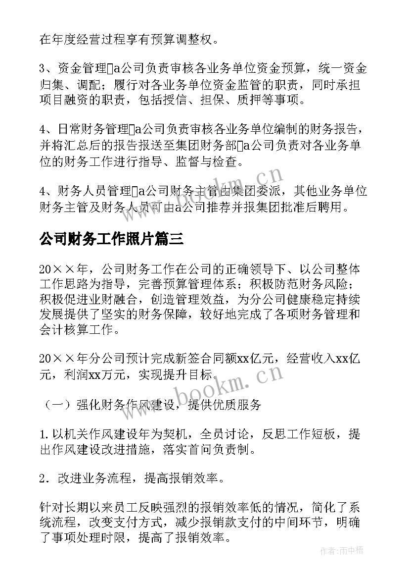 2023年公司财务工作照片 公司财务工作总结(大全6篇)