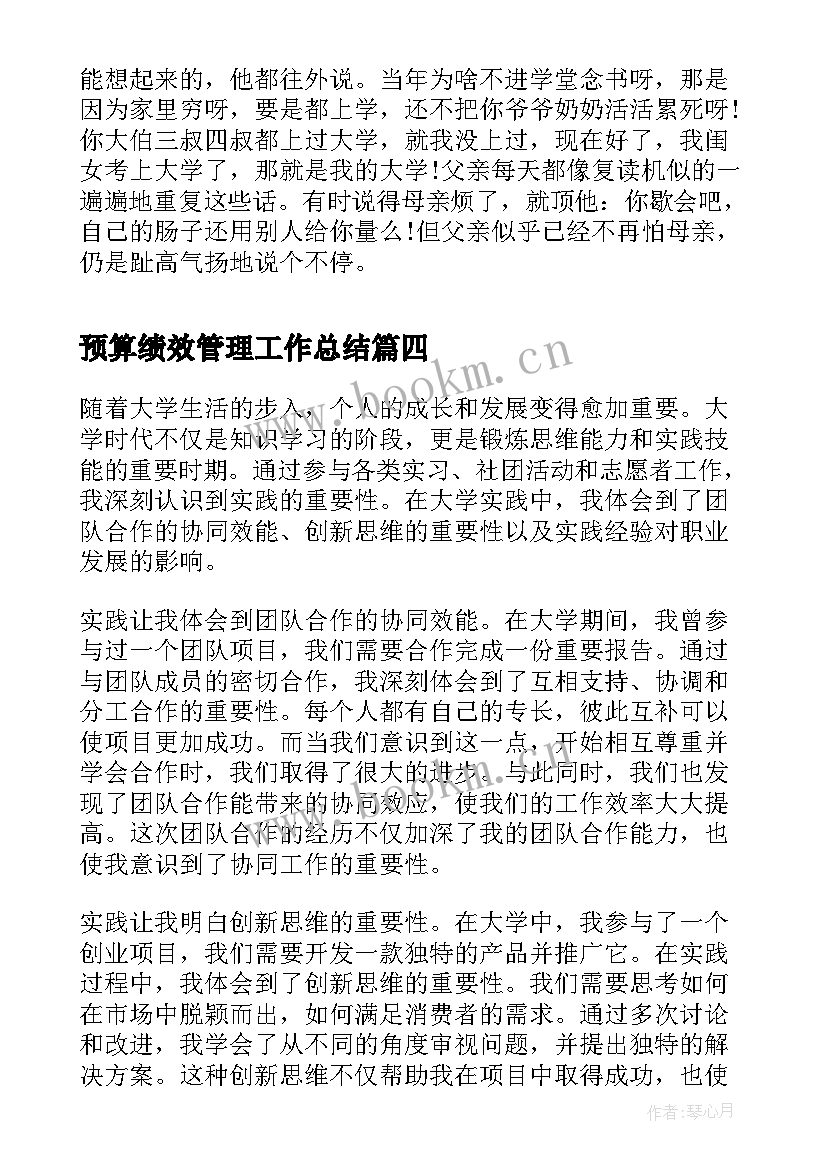 2023年预算绩效管理工作总结(实用7篇)