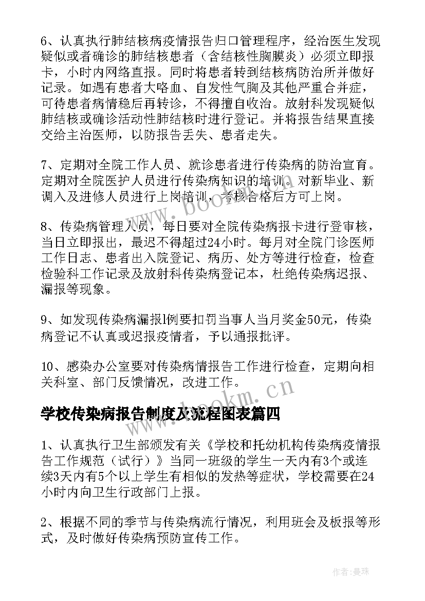 学校传染病报告制度及流程图表 学校传染病疫情报告制度(优质5篇)