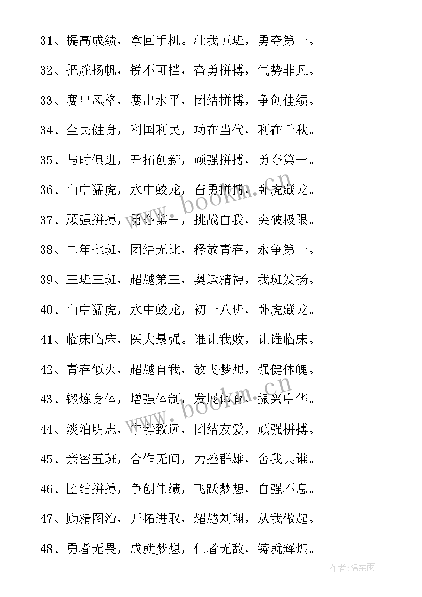 2023年运动会入场式主持人讲稿 运动会入场口号(实用7篇)