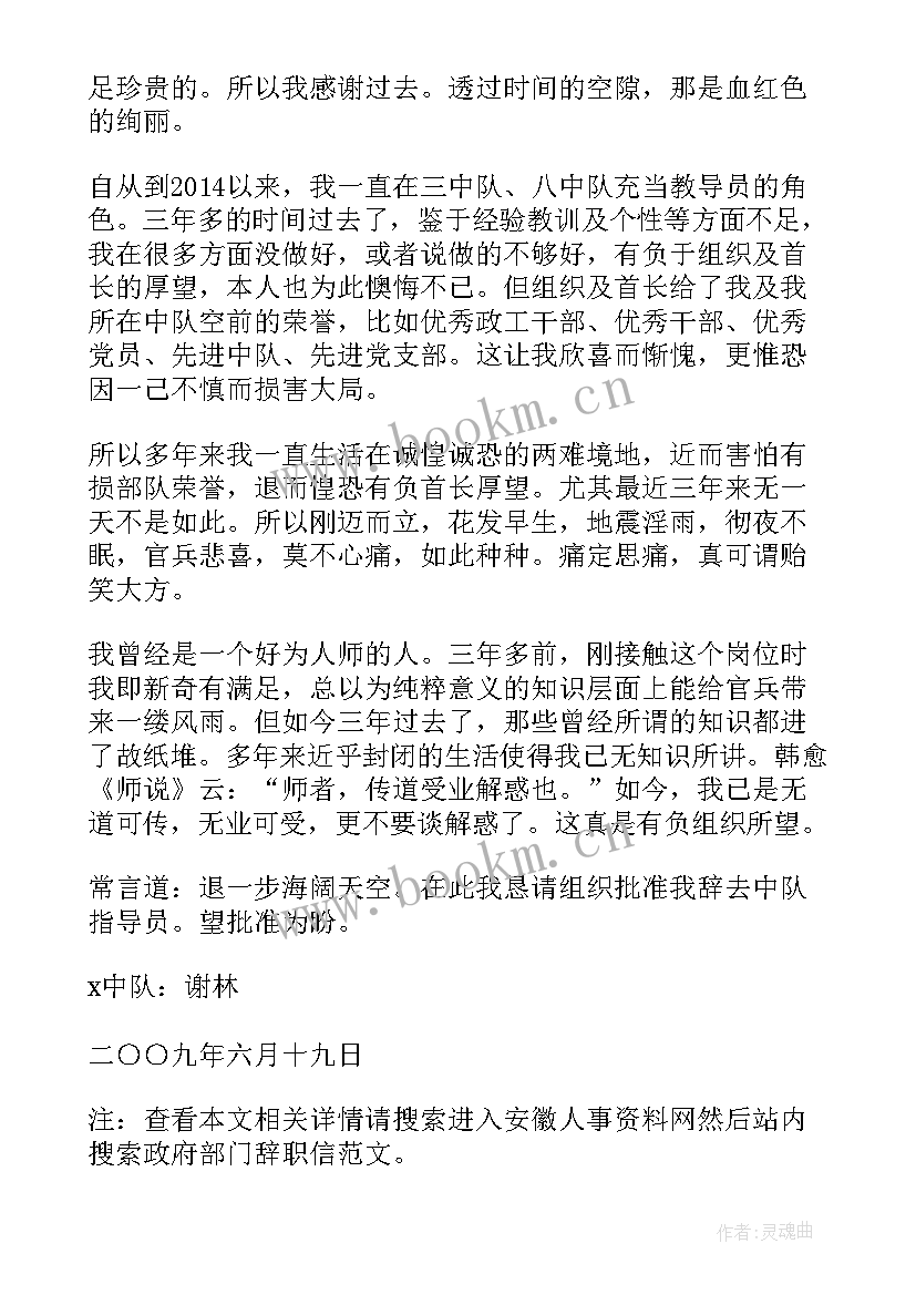 政府的辞职信(模板5篇)