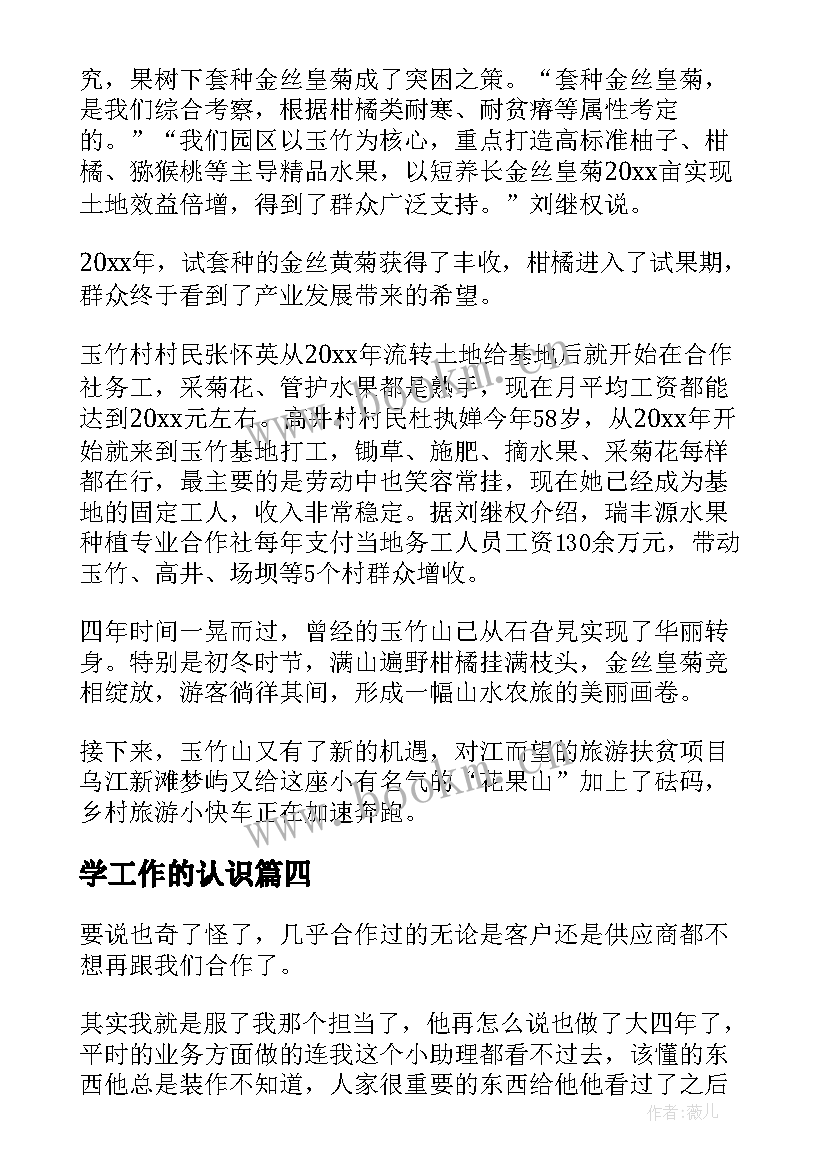 2023年学工作的认识 回访工作心得体会感悟(汇总5篇)