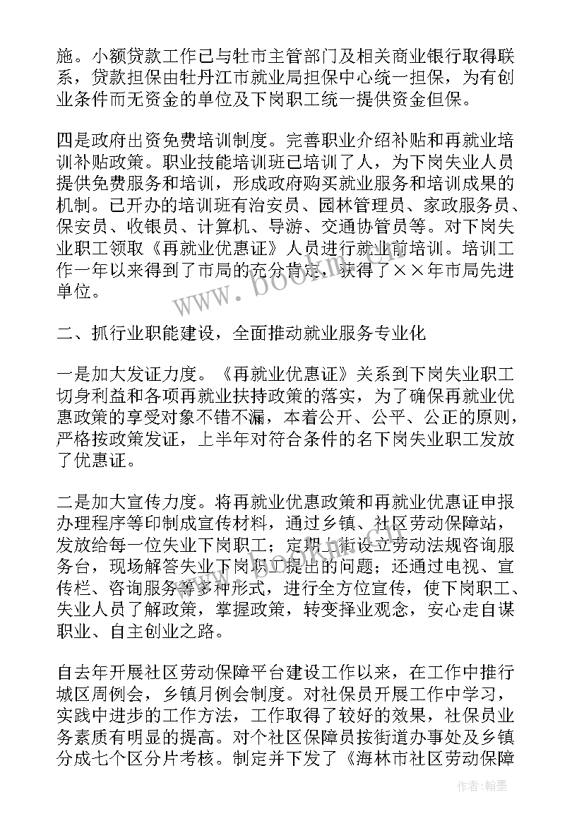 社会工作就业 就业局再就业工作总结(精选9篇)