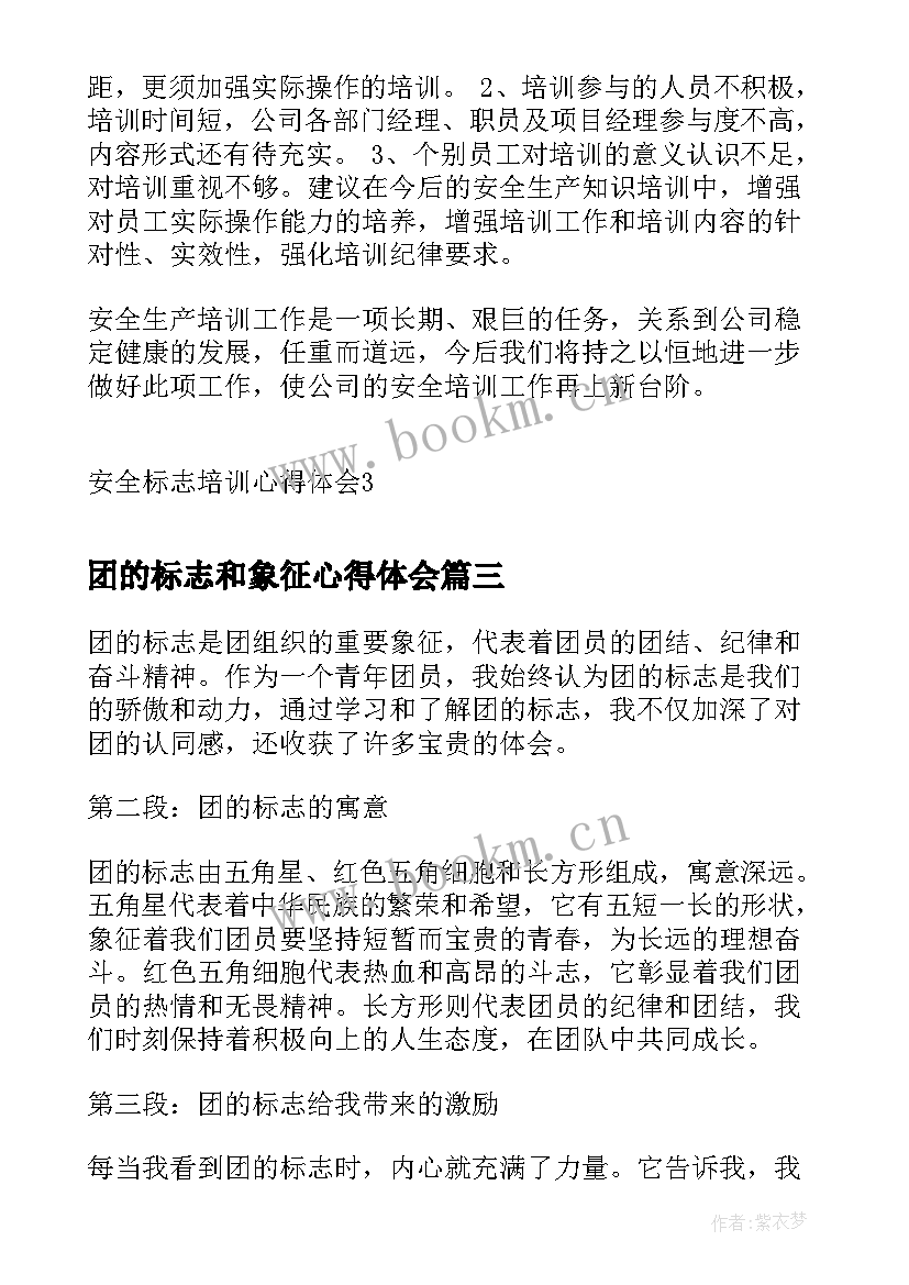 最新团的标志和象征心得体会(通用5篇)