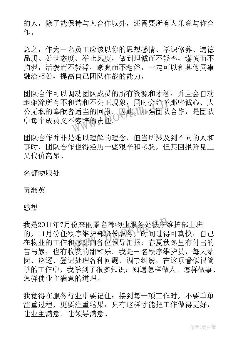 2023年小学团队合作的心得和感悟 团队合作的心得感悟(优质5篇)