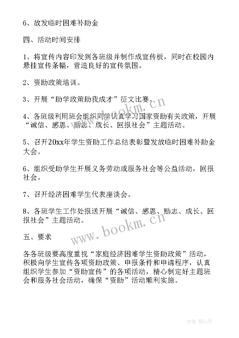 2023年资金的使用方案有哪些 助学贷款资金使用方案(模板5篇)