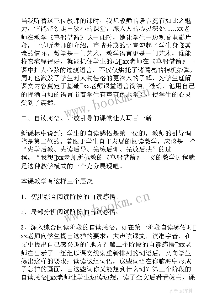 小学语文融创课堂心得体会总结 小学语文课堂教学观摩心得体会(通用6篇)