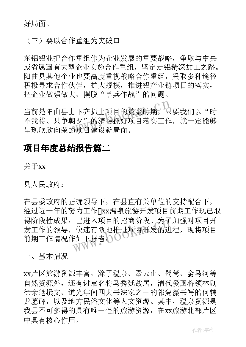 项目年度总结报告 基本项目建设工作汇报(通用7篇)