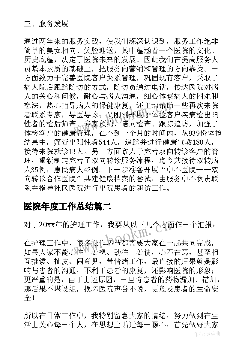 2023年医院年度工作总结(精选8篇)