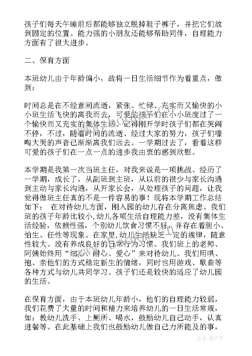 最新学科总结小班下学期 小小班学科期末总结(实用5篇)