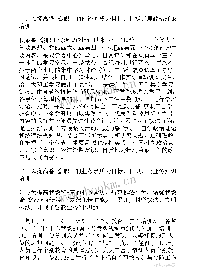 2023年监狱警察晋升培训心得体会 监狱警察培训心得体会四最(通用5篇)