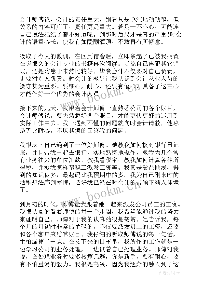 会计助理周记(实用5篇)