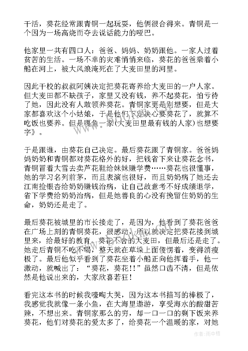 最新青铜葵花读书心得(精选8篇)