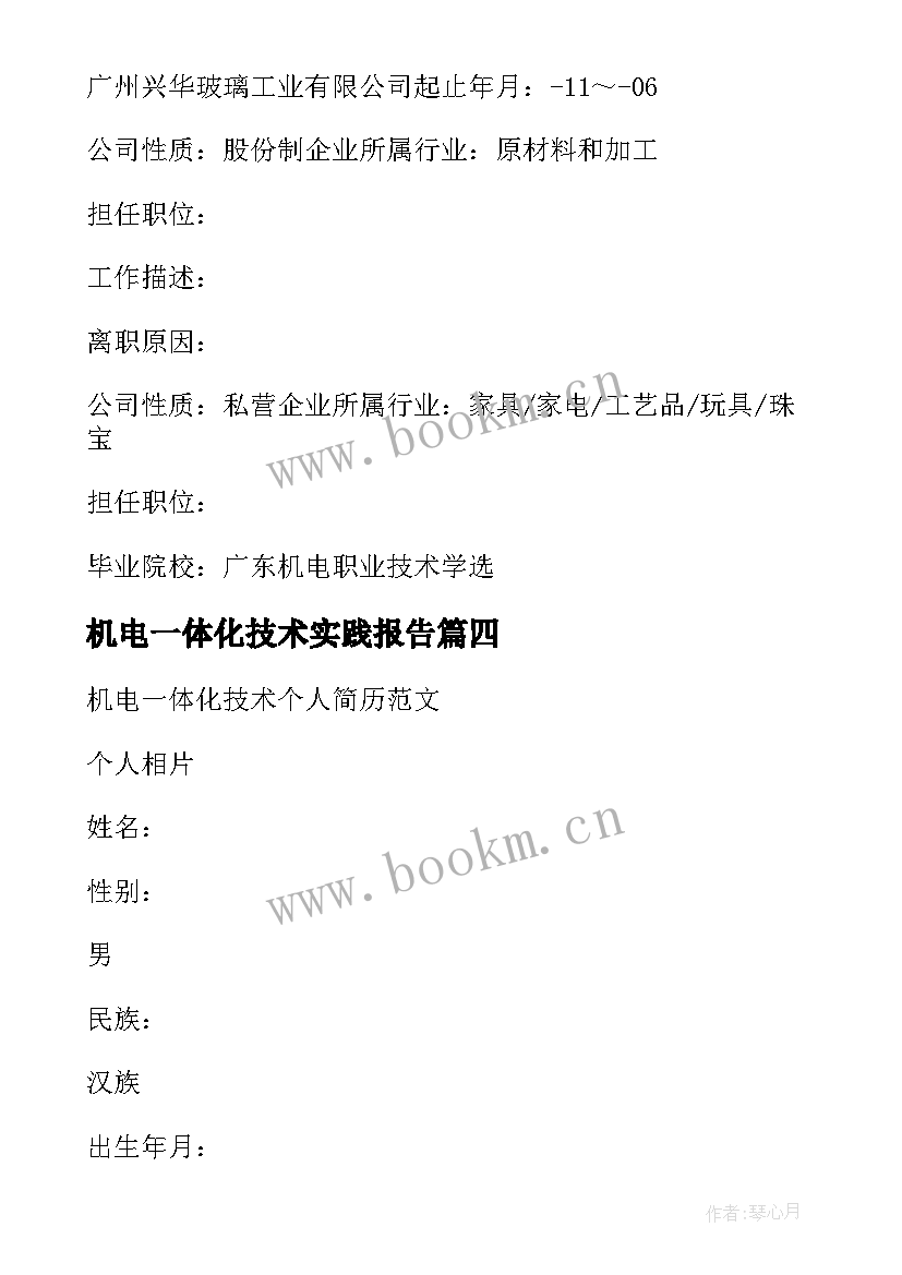 2023年机电一体化技术实践报告 机电一体化技术顶岗实习总结报告(优质5篇)