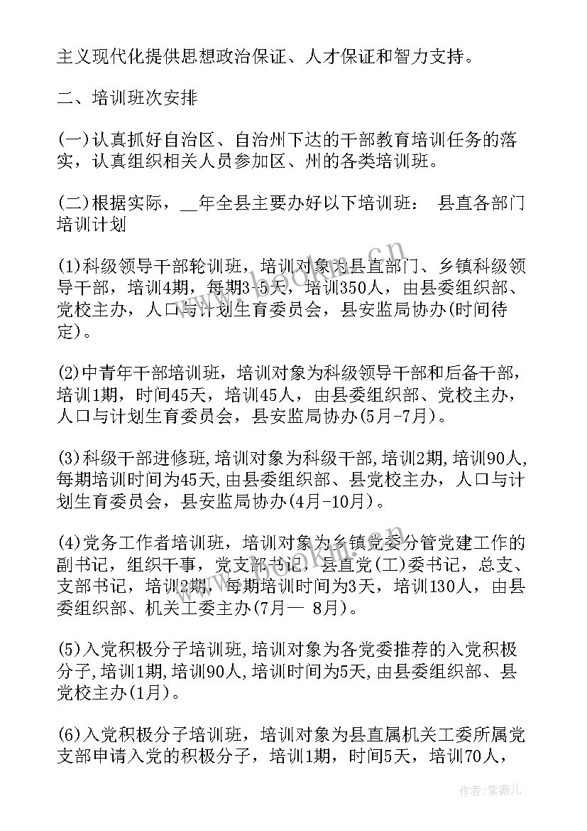 最新手术室年度培训计划表 年度质量培训计划表(大全5篇)