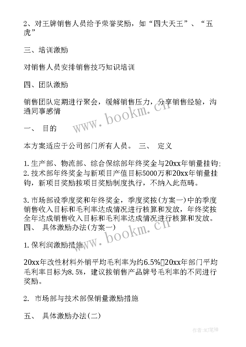 2023年激励活动名称 销售激励活动方案(通用5篇)