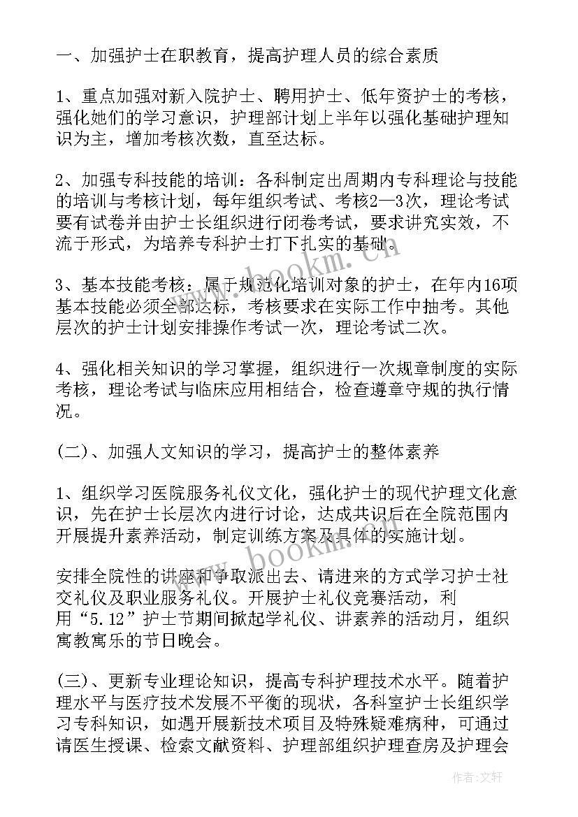 护士工作规划(模板10篇)