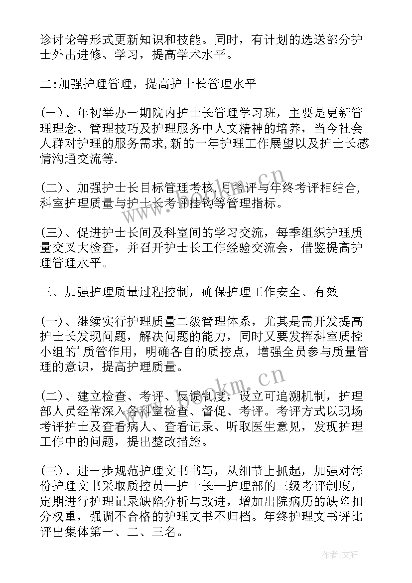 护士工作规划(模板10篇)