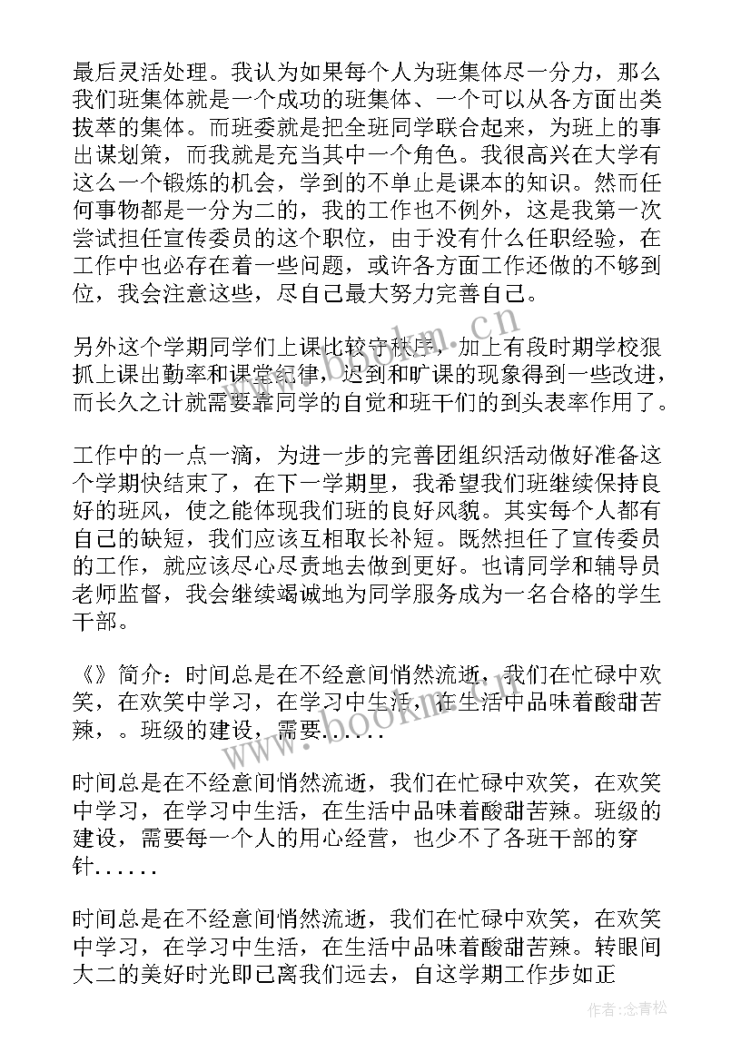 2023年员工宣传稿 宣传委员工作总结(模板9篇)