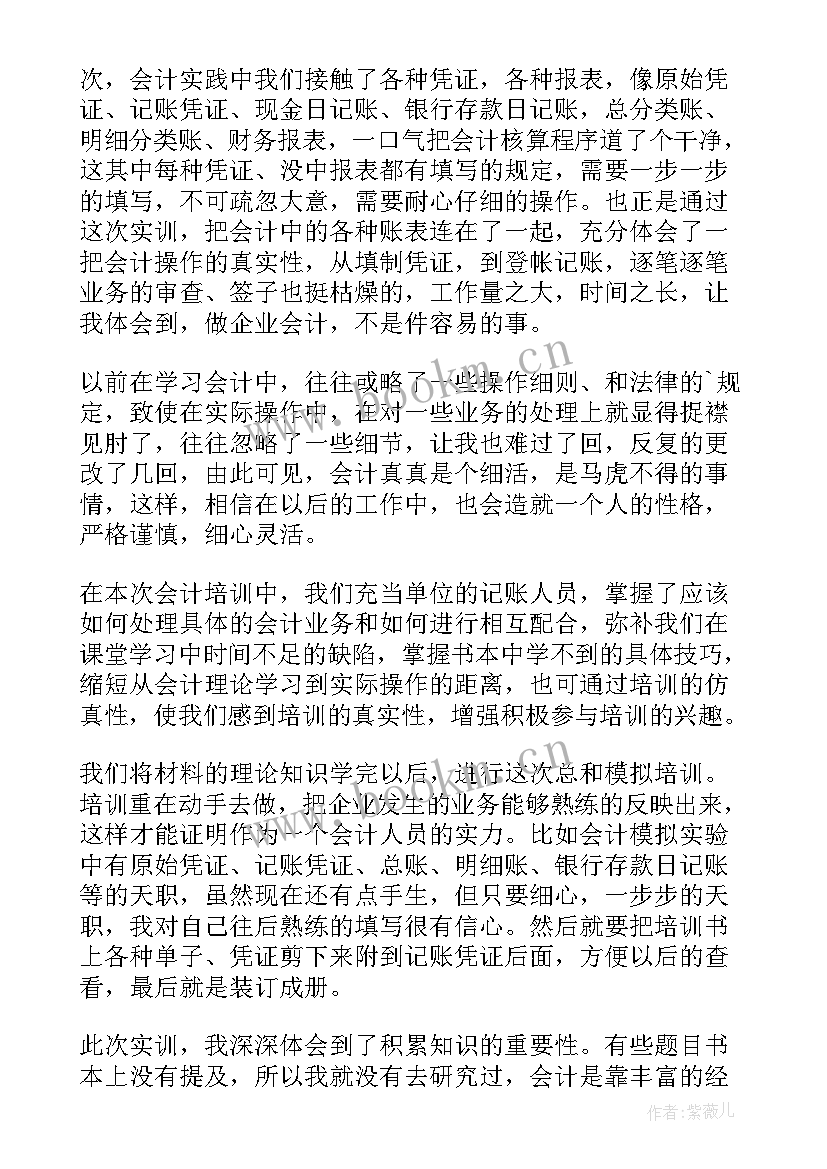 最新电子会计综合实训报告(通用5篇)