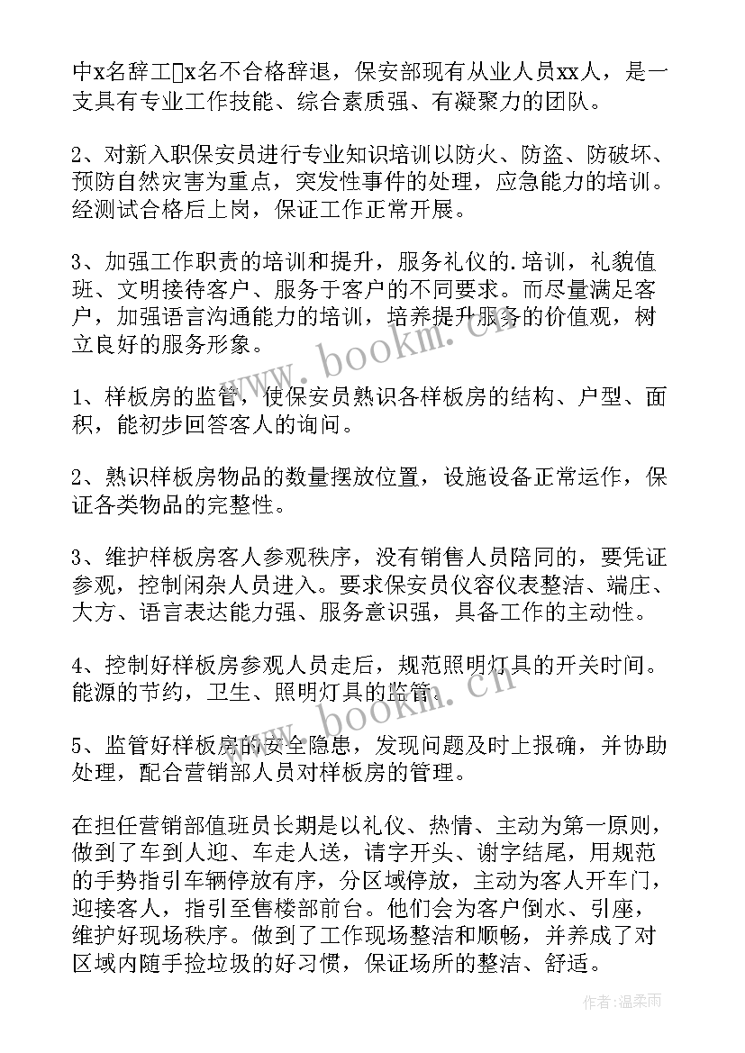 2023年公司年度工作总结 公司保安年底工作总结(精选8篇)