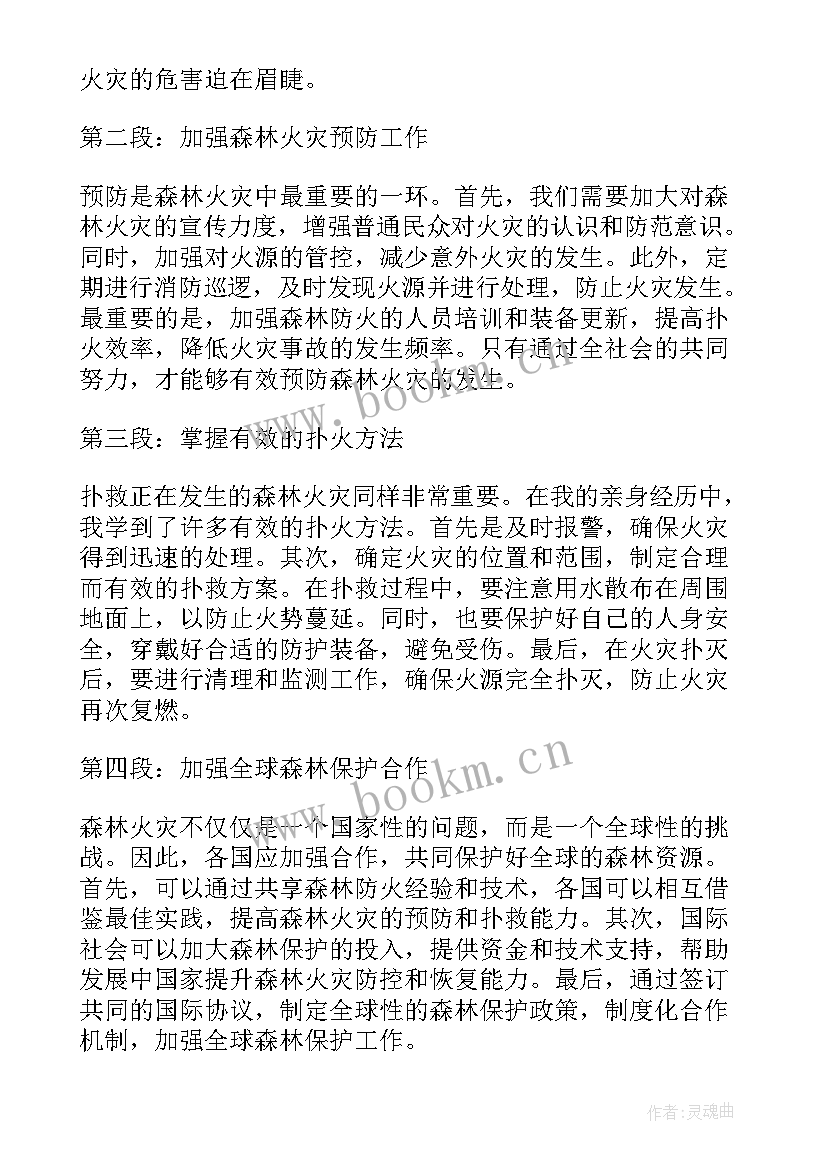 最新森林防火心得体会(优质5篇)