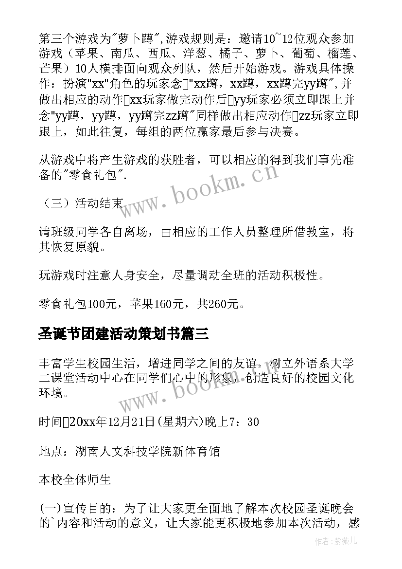 最新圣诞节团建活动策划书 圣诞节团日活动策划书(模板5篇)