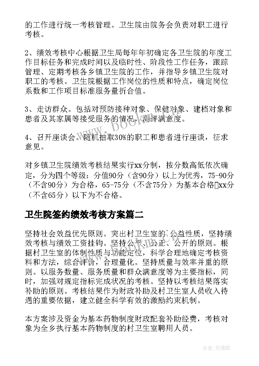 2023年卫生院签约绩效考核方案 乡镇卫生院绩效考核方案(实用5篇)