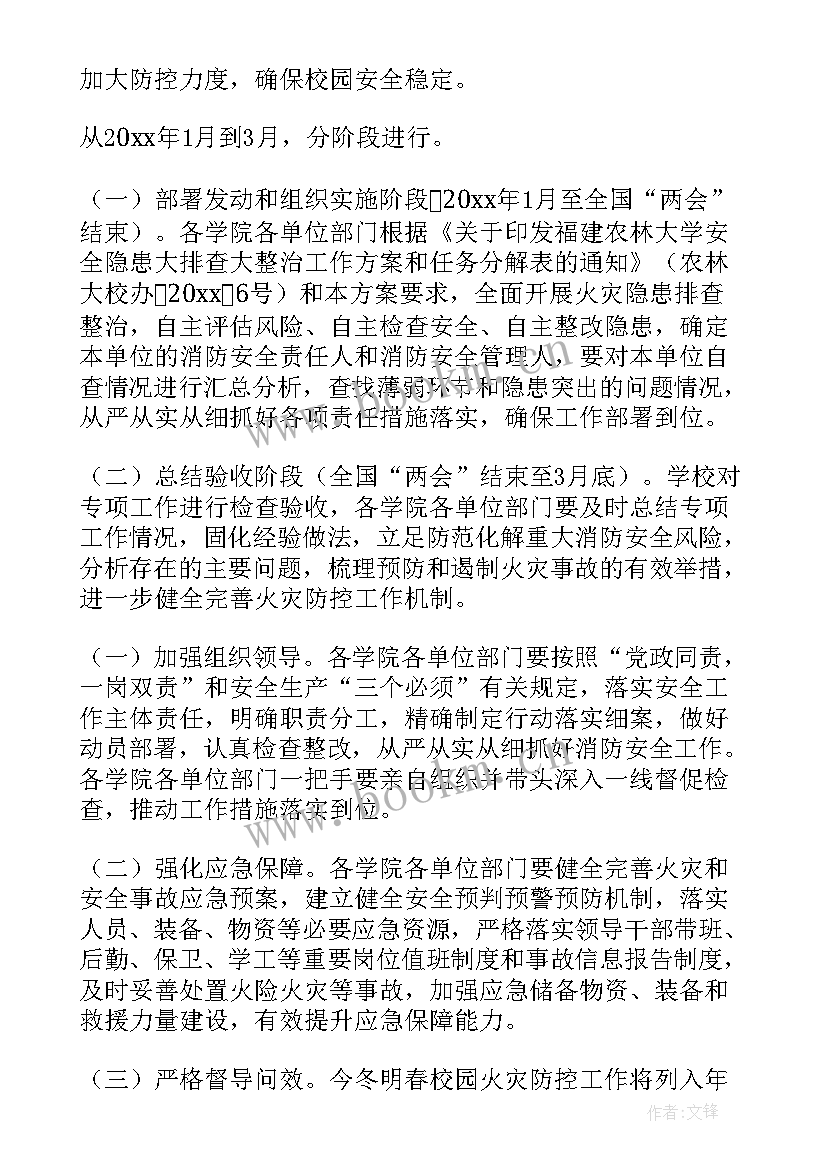 火灾防控工作方案及动员部署情况报告(大全7篇)