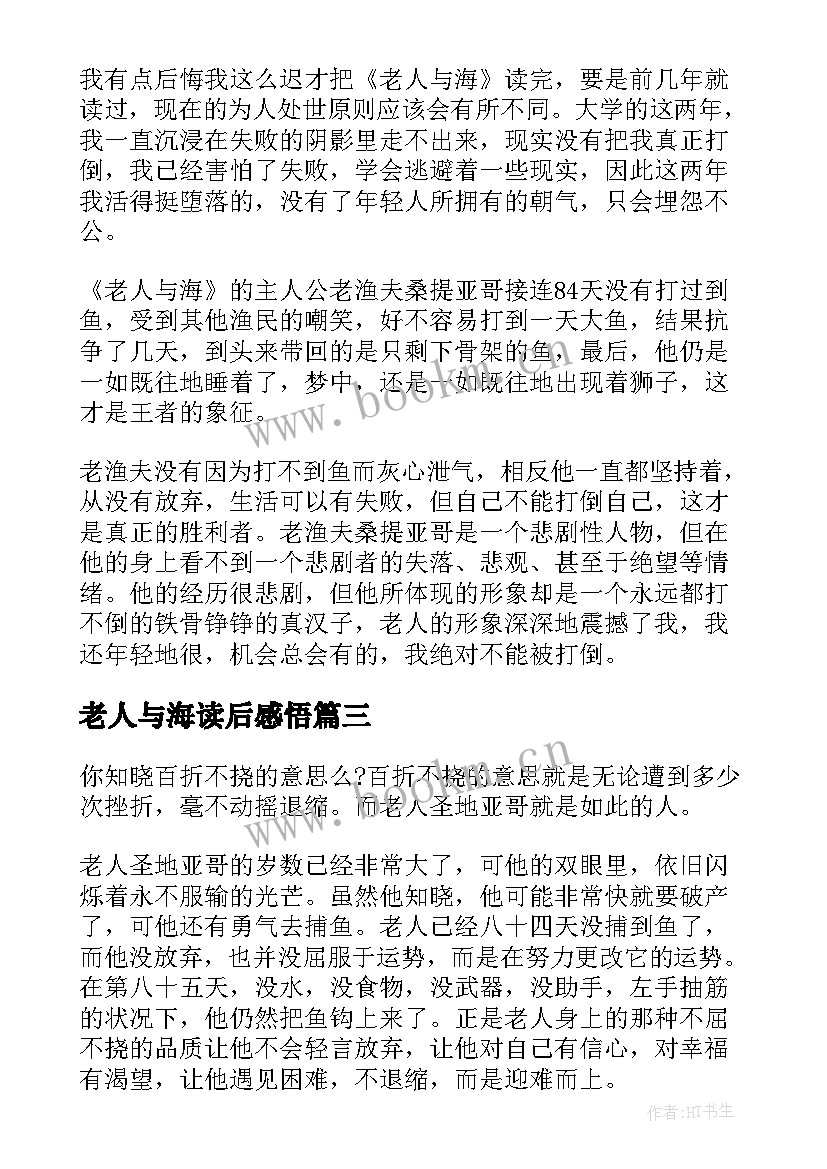 老人与海读后感悟 老人与海阅读感悟读后感(精选5篇)