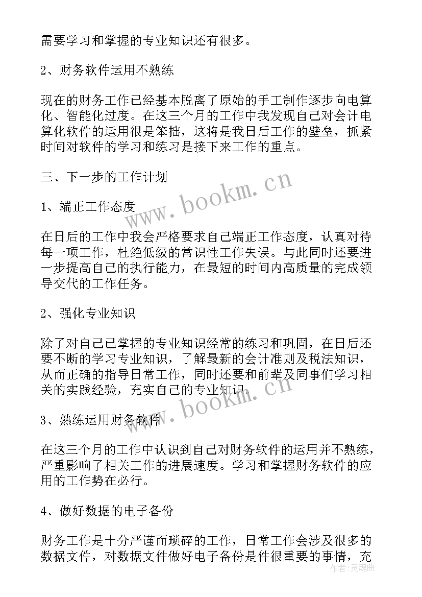 最新试用期财务经理月度工作总结(大全5篇)